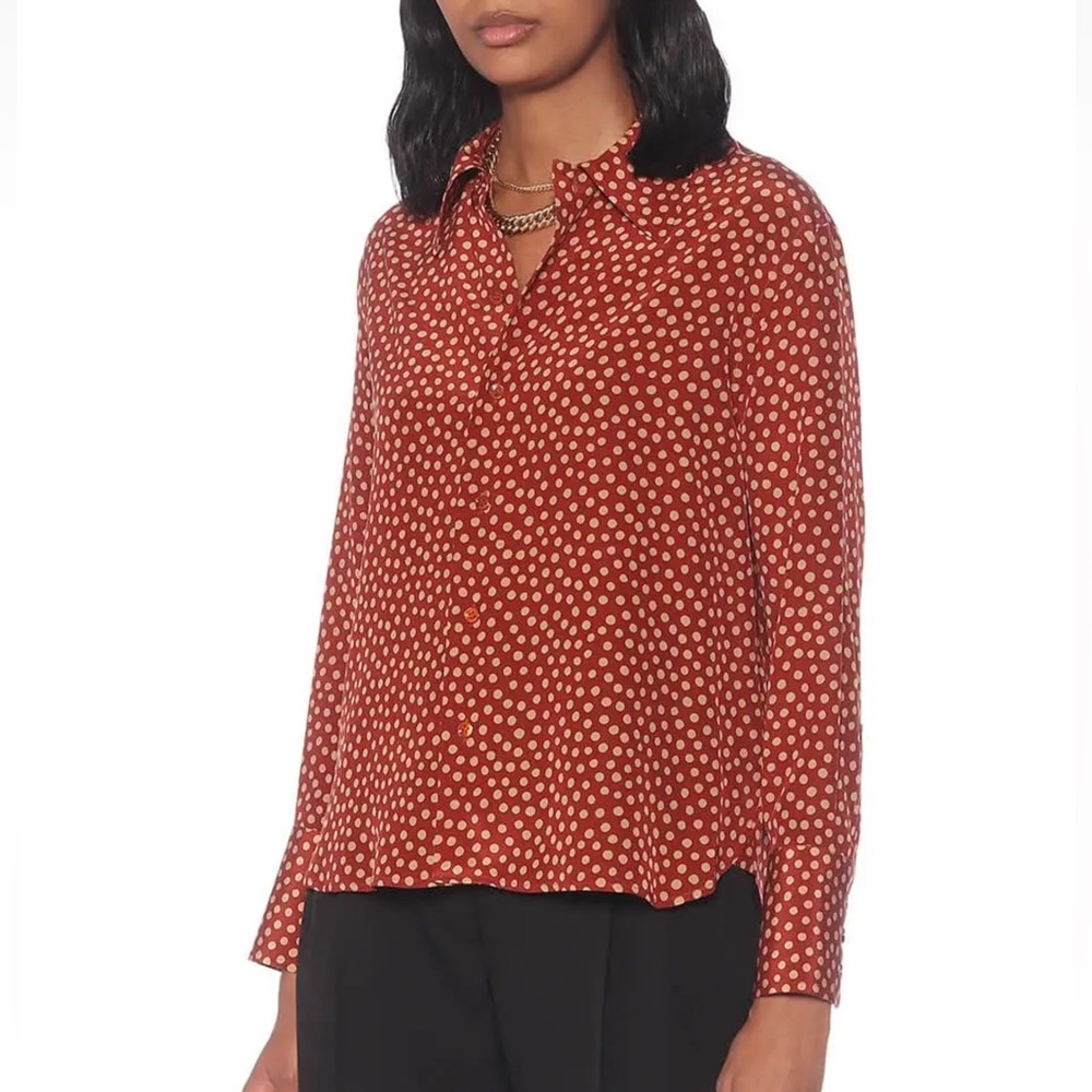 Saint Laurent Polka Dot Silk Shirt